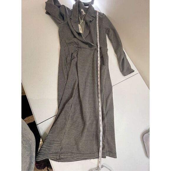 Max Studio NWT medium black white dress long sleeve - Picture 4 of 6